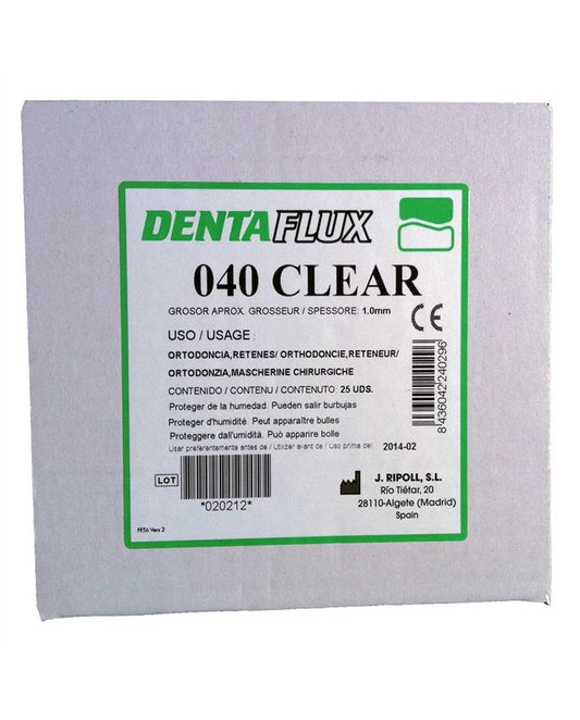 Placas rigidas Clear 0.40 (1,0mm) 25un.